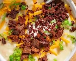 loaded vegan potato soup