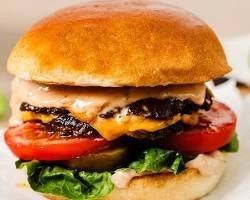 juicy vegan smash burger