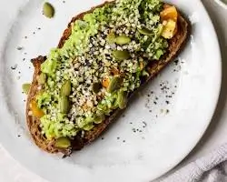 vegan avocado toast everything bagel seasoning